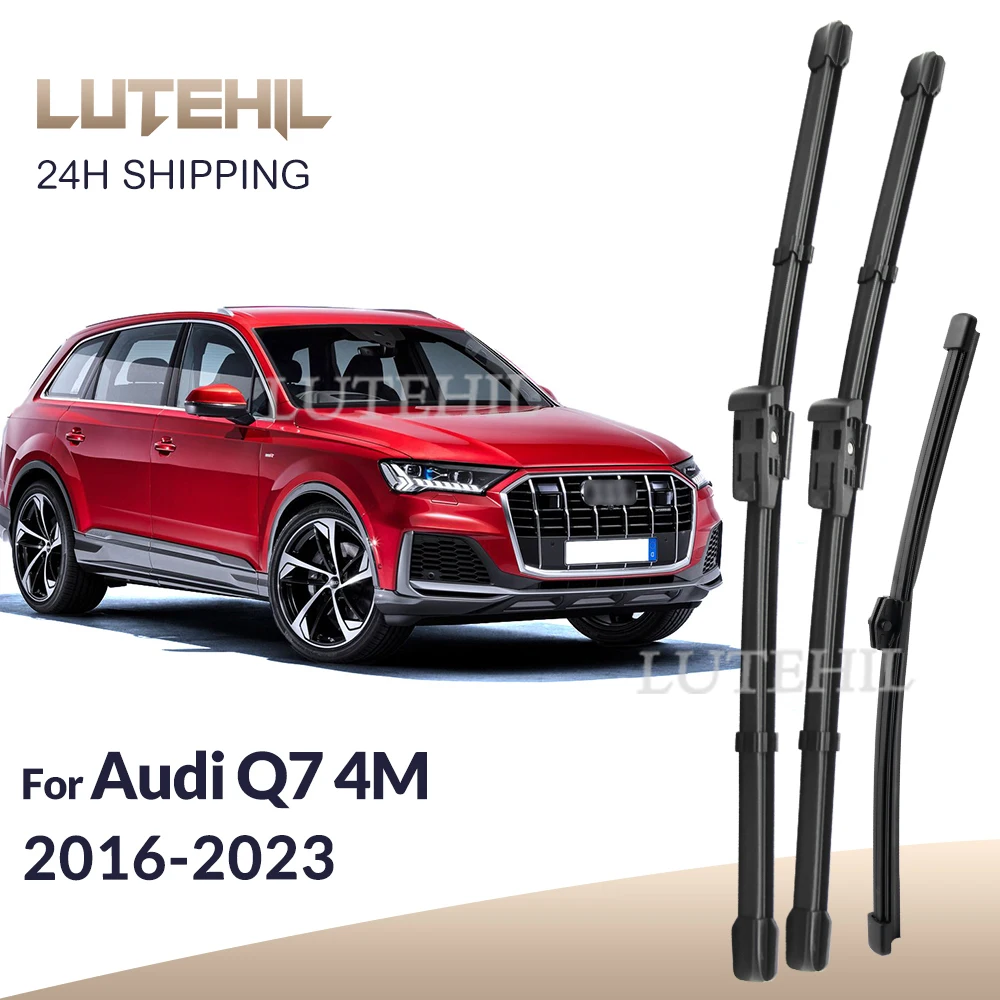 

For Audi Q7 4M 2016-2023 2017 2018 2019 2020 Wiper Front & Rear Wiper Blades Windshield Windscreen Window Brushes 26"+20"+16"
