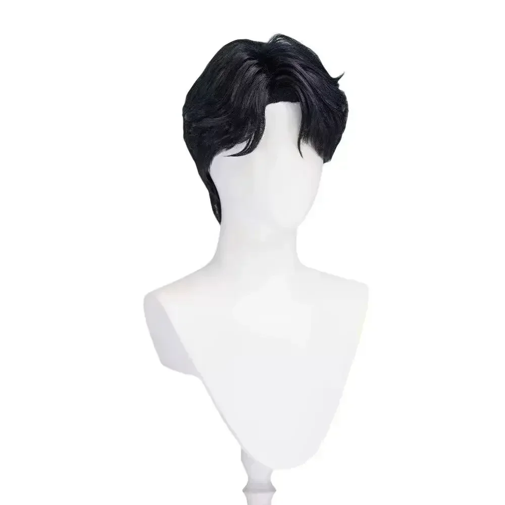 케이팝 데몬 헌터즈 사자 보이즈 진우 베이비 애비 미스터리 로맨스 코스프레 가발 남성용 무료 가발 캡 포함 할로윈 액세서리