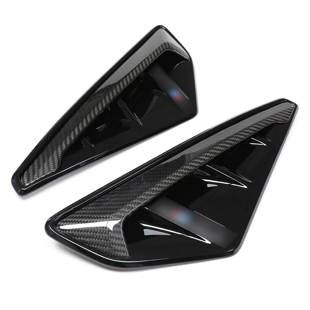 For 2019-22 BMW X5 G05 X5M F95 Real Dry Carbon Fiber Fender Side Vent Grill Trim With logo Replacement