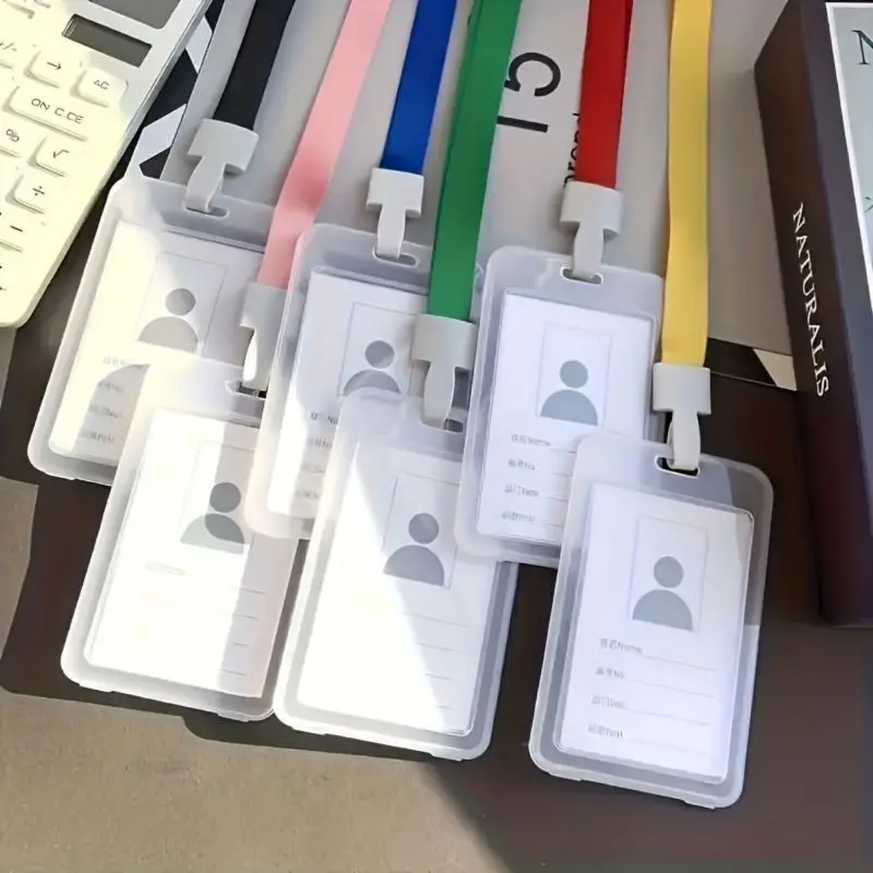 Card Case Chest Card Lanyard Double-Sided Document Case Factory Brand Transparent Chest Card Case Wholesale