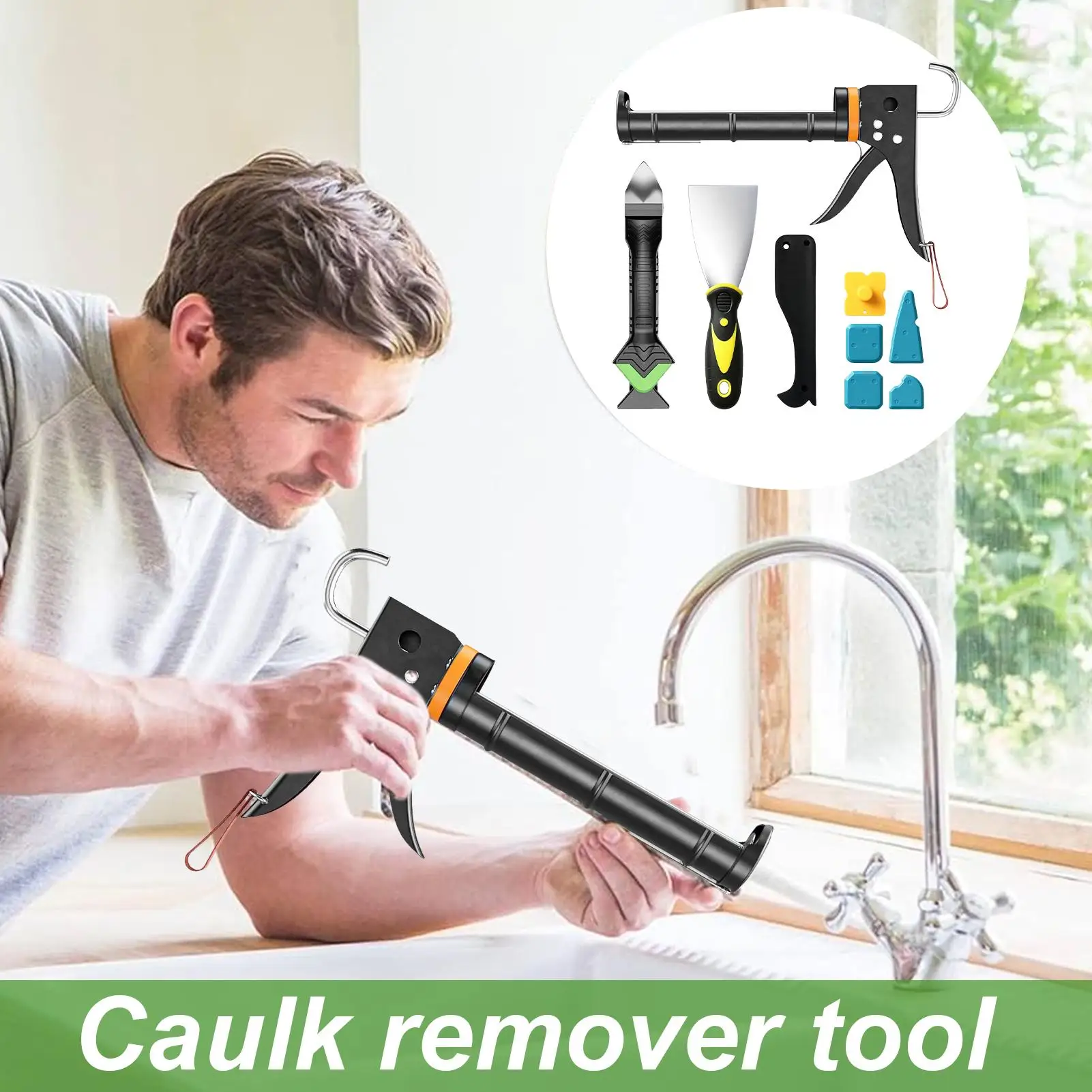 Caulking Removal Tool Kitchen Bathroom Caulk Remover Kit Complete Caulking Application Aid Sealing Accessories For Window Sink