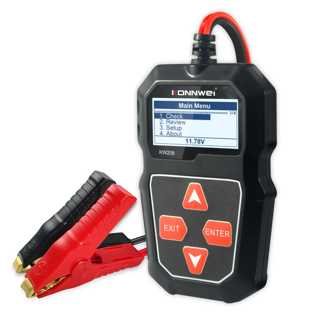 KW208 Battery Tester for 6V 12V Car Systems Advanced Diagnostic Tool for Battery Voltage and Internal Resistance