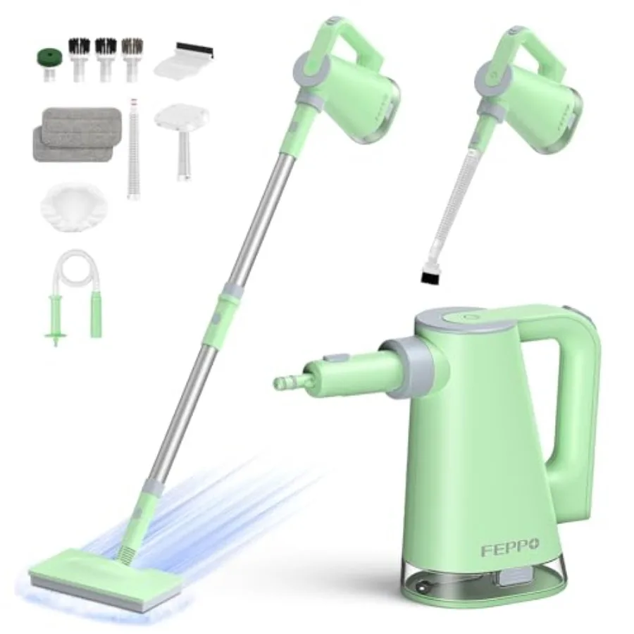 

Steam Mop and Detachable Handheld Steam Cleaner for Home and Floor Cleaning 15s Heat-Up 230°F Floor Steamer for Deep Cleaning w