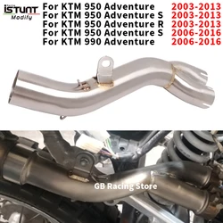For KTM 950 adventure s 2003-2013 For KTM 990 adventure s 2006-2016 Motorcycle Exhaust Escape Moto Muffler Modify Mid Link Pipe