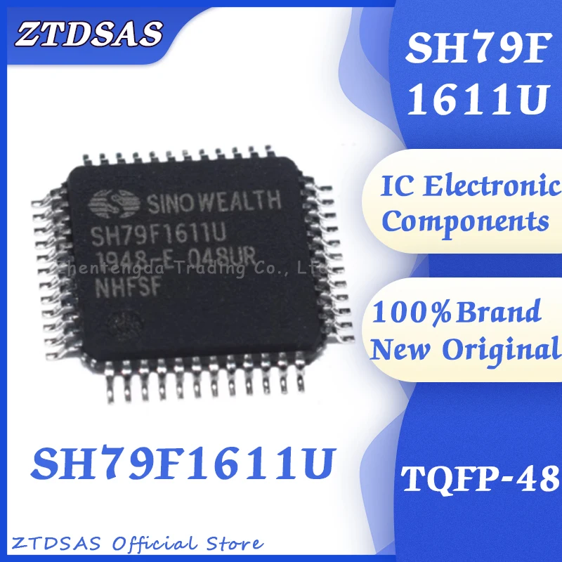 

10PCS/LOT SH79F1611U SH79F1611 SH79F SH 79F1611U TQFP-48 CHIP