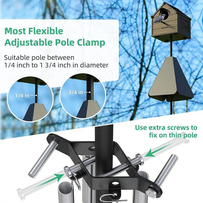 Best Bird Squirrel Baffle Clear Dome Wrap Squirrel Guard Bird Feeder Pole Rain Proof Hanging Bird Rain Cover