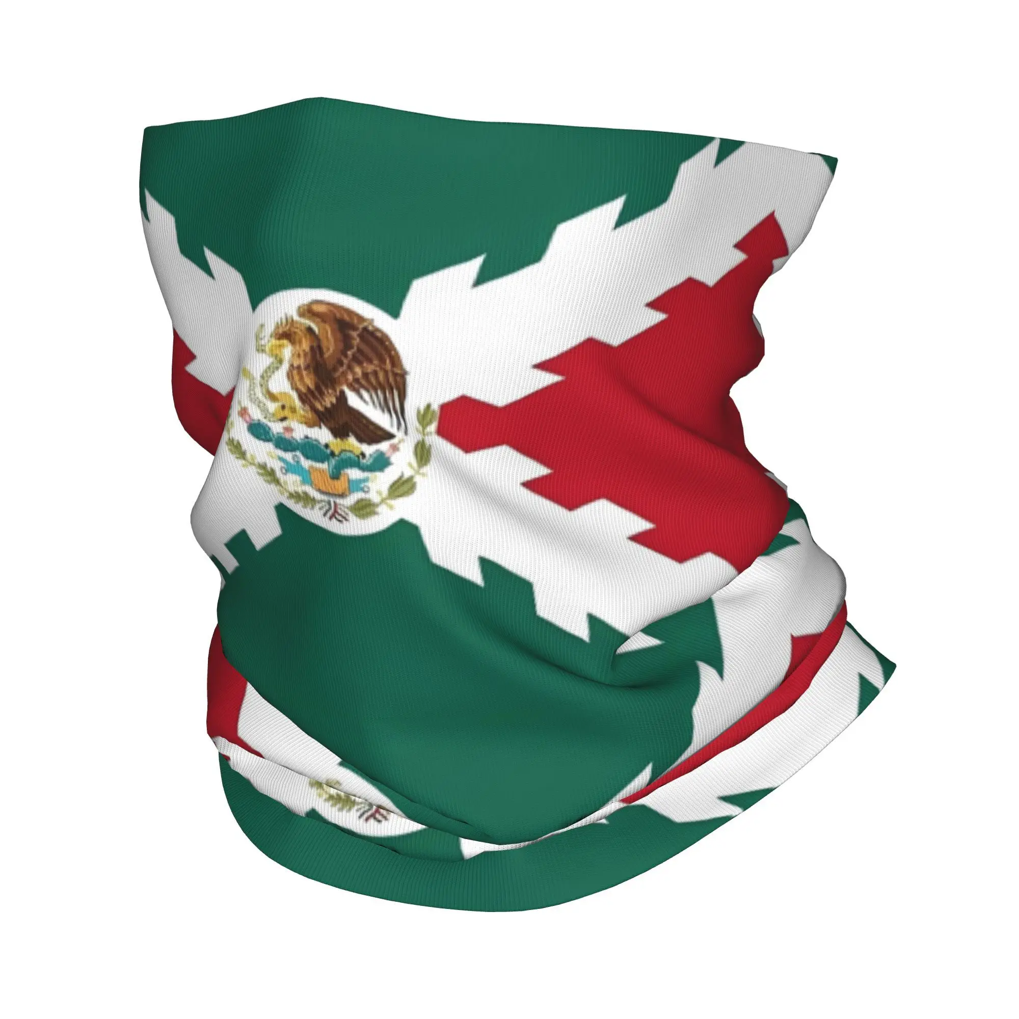 

Mexican Mexico Country Flag Bandana Neck Cover Printed Mask Scarf Warm Balaclava Outdoor Sports Unisex Adult Winter