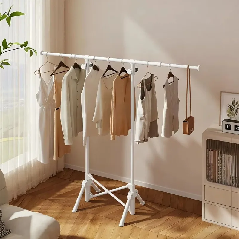 Metal rolled hanger with hanging rod and hook, with fixed feet