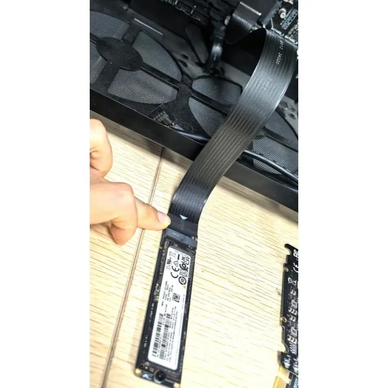 1 Set PCIe 4.0 M.2 NVMe Riser Card – M-Key Extension Cable for 2230/2242/2260/2280 SSDs (PCIe & SATA Compatible)
