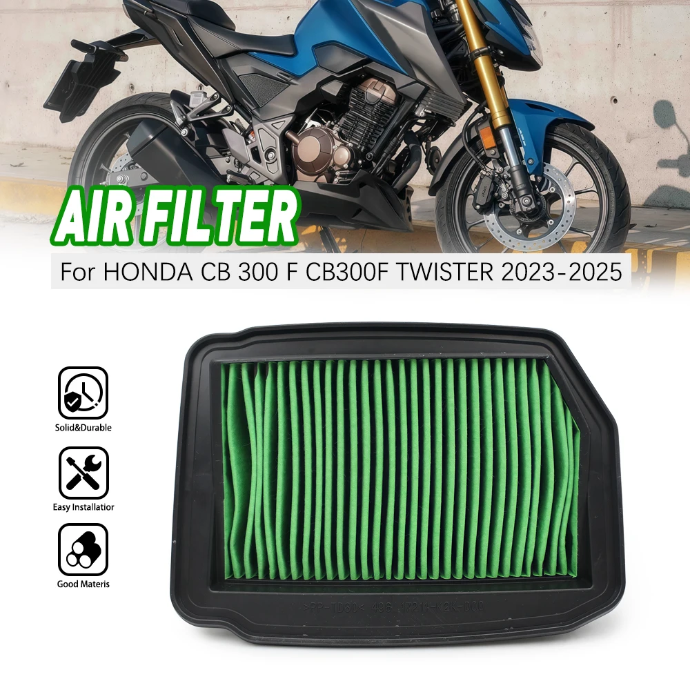 

Motorcycle High Flow Air Filter For Honda CB 300 F CB300F TWISTER 2023 2024 2025 17211-K2K-D00 Engine Intake Cleaner Element