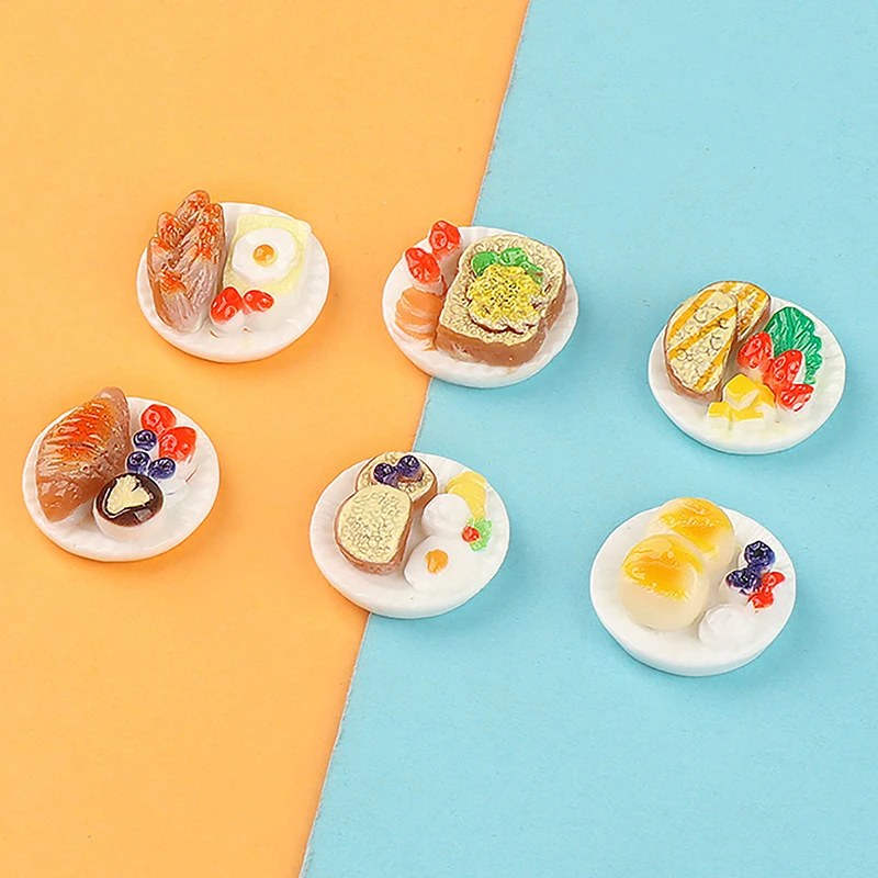 Mini Dim Sum Platter Model, DIY Miniature Landscape, Fairy Garden Decors for Dollhouses