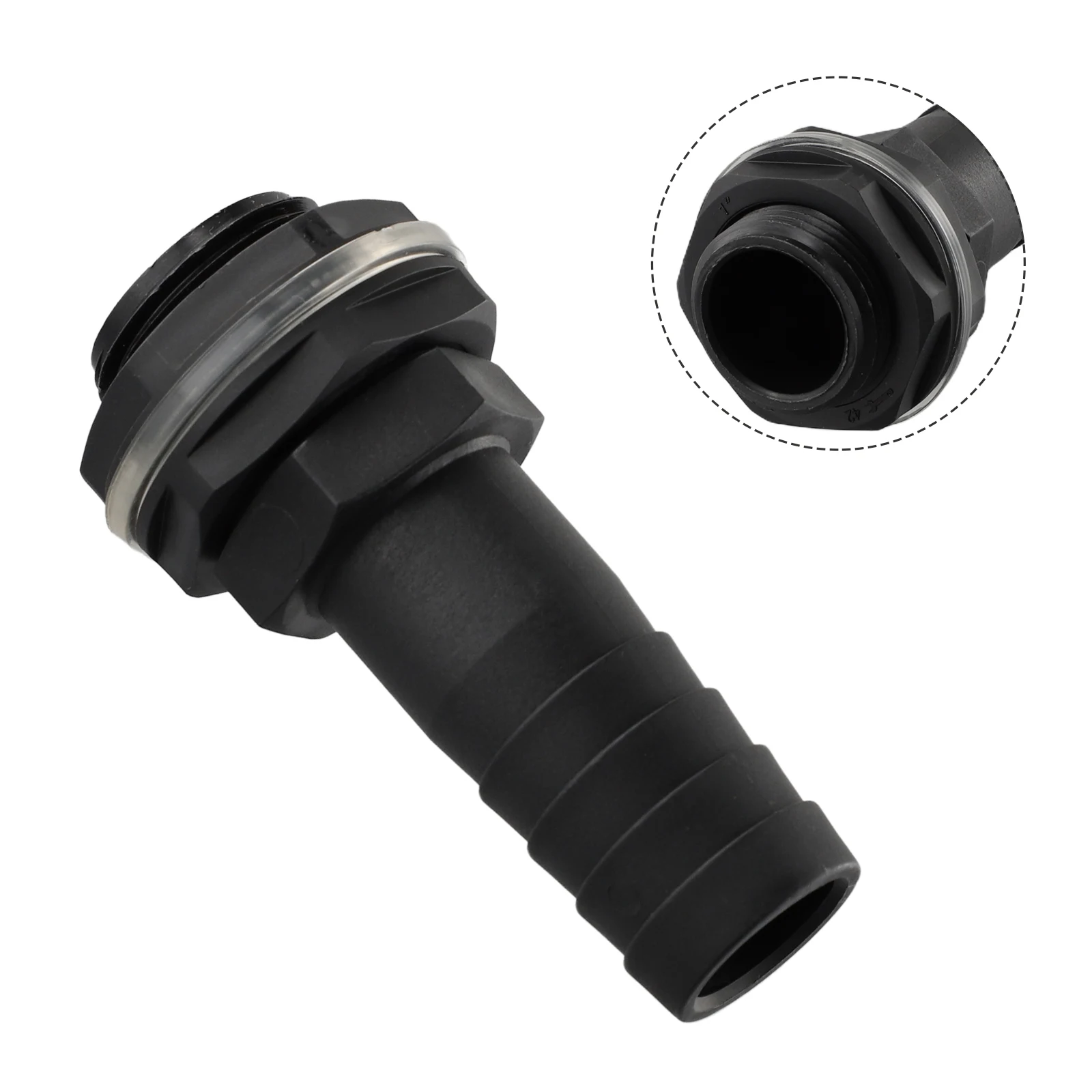 1*Quick Connector Water Butt/tank 1in Overflow Connector With Nut & Washer Fits 1in Overflow Pipe High Quality