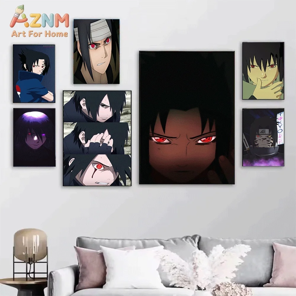 Cool Ninja Anime Character Canvas Wall Art Print Unframed Canvas Painting Home Decor Poster for Bedroom Living Room Perfect Gi
