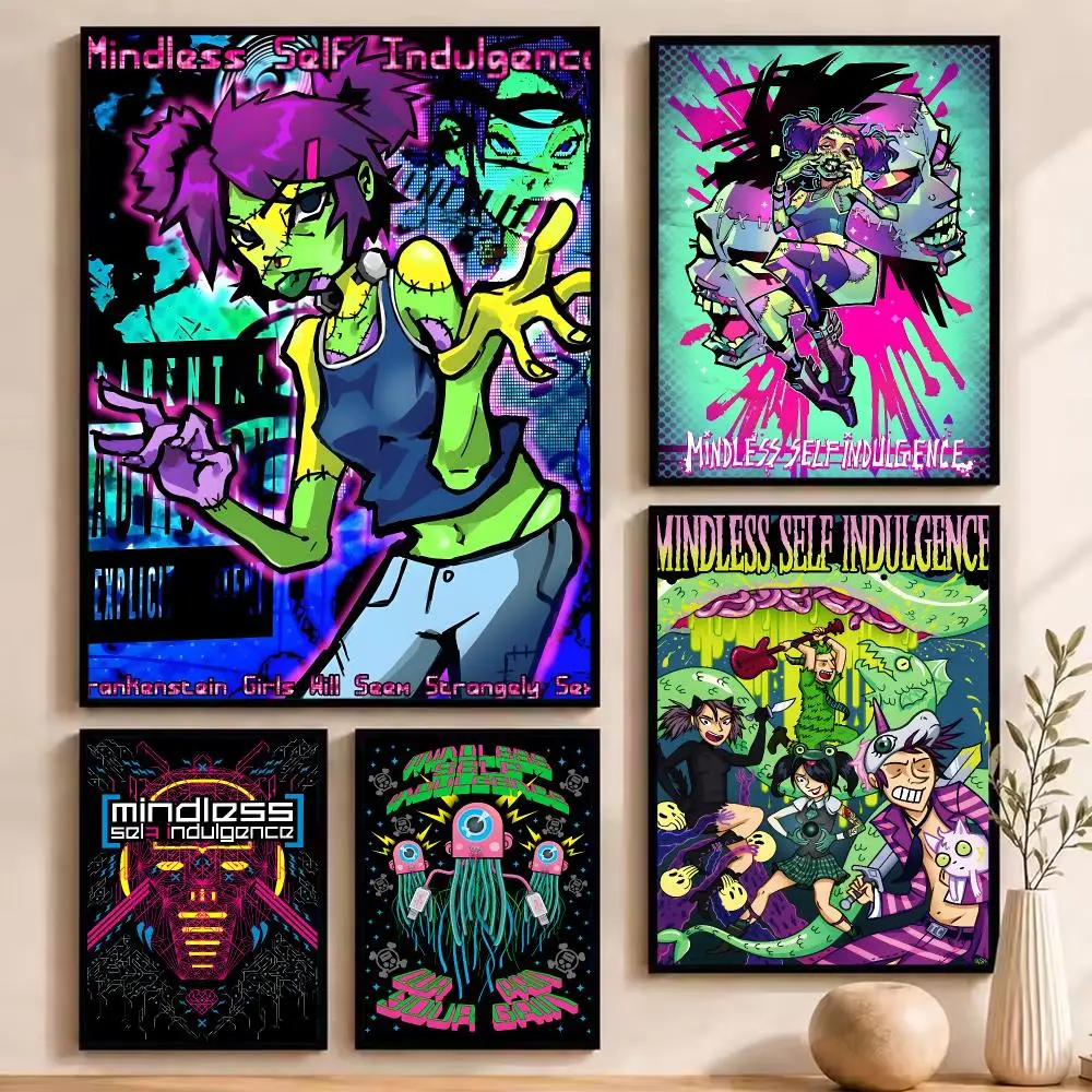 M-Mindless S-Self I-Indulgence Band Poster Durable Painting Canvas Poster Wall Hanging Home Interior Decoration Art Mural Gift