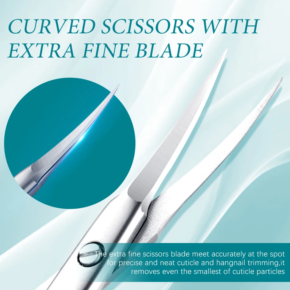 湾曲したキューティクルはさみ マニキュアツール ネイルキューティクルトリマー ステンレス鋼の爪はさみ キューティクルケアカッター 小さなはさみ