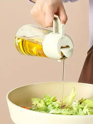 2in1 500ml Plastic Spray Oil Sprayer Bottle Spray Oil Dispenser Oil Jar Cruet BBQ Kitchen Baking Roasting Picnic Kitchen Tool