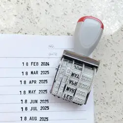 Rubber Stamp Line Dater English Date Stamp Office Stamp Rotating Stamp Rubber English Date Stamp for Scrapbooking