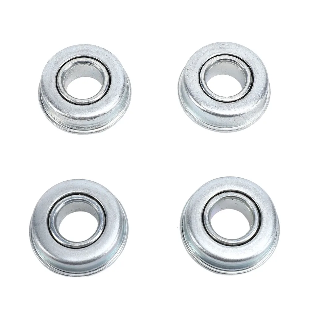 4PCS Silver Lawn Mower Bearings Heavy Duty Steel Material Ball Bearing Replacement Compact All Wheel Drive Mower Shaft Bearings