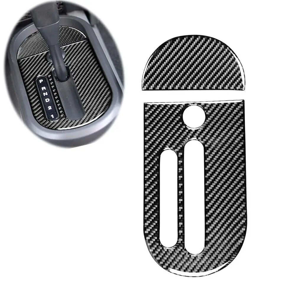 

For Jeep Wrangler JK 07-10 Real Carbon Fiber Gear Shift Panel Decor Cover Trim