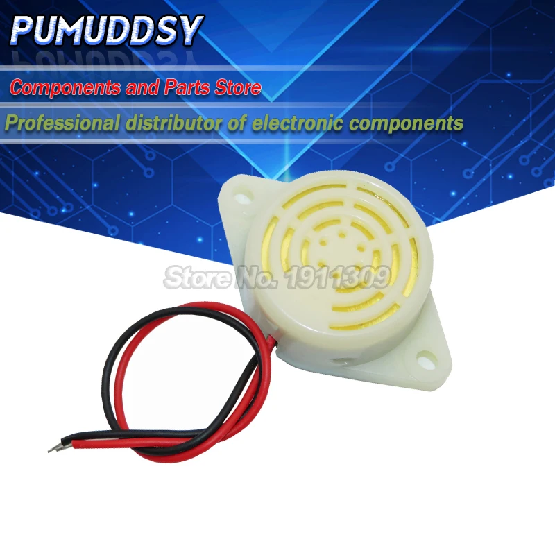 2PCS SFM-27 DC 3-24V 90DB white Beep Alarm Electronic Buzzer Sounder Continuous sound