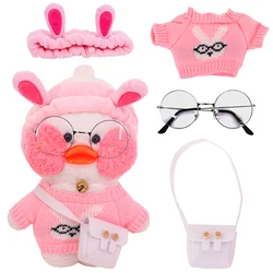 Pink Doll Clothes Cute Rabbit Sweater Uniform Fit 30cm Lalafanfan Yellow Duck Doll Children Toys Girl Gift Duck Doll Accessories