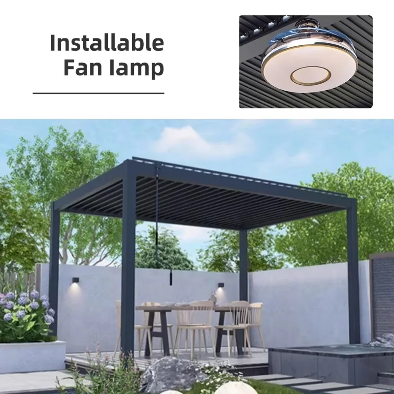 Hot Sales Outdoor Lounge Shelter Aluminum Manual Gazebo For Outdoor Kitchen