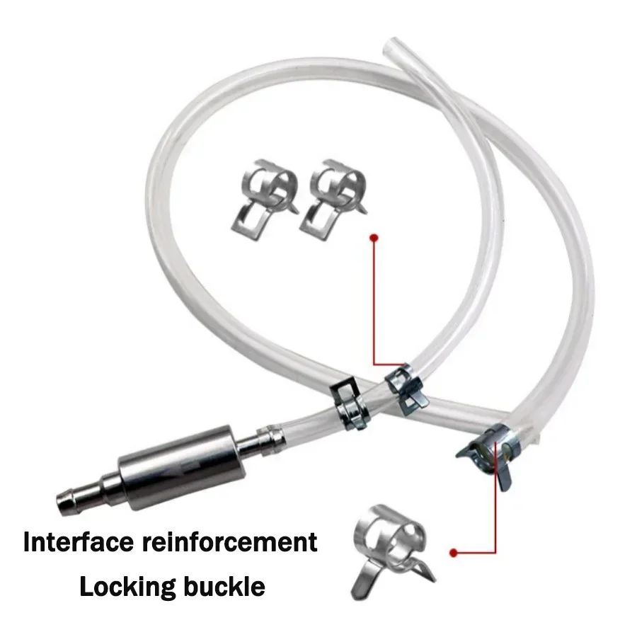Manual Fluid Extractor Pump, Motorcycle Brake Bleeder Kit, One-Way Check Valve Hydraulic Brake Clutch Bleeding Tool, with Alumin view 4