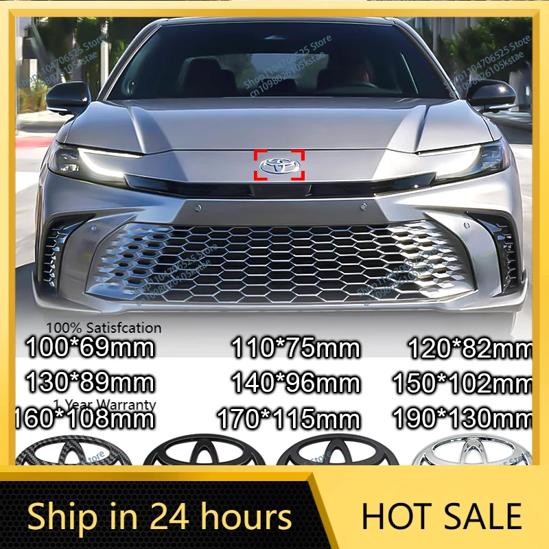 

2026 Горячие колпаки для ступиц Toyota, автомобильный логотип, 3D для Toyota Car серии Corolla Camry RAV4, передняя решетка, капот, эмблема, задний хвост