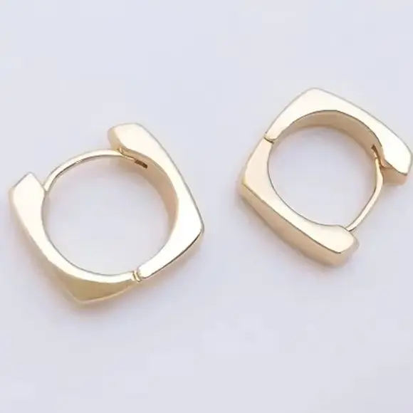 14k banhado a ouro diamante grão pequena fragrância vento meio buraco pérola fecho moda temperamento brincos diy