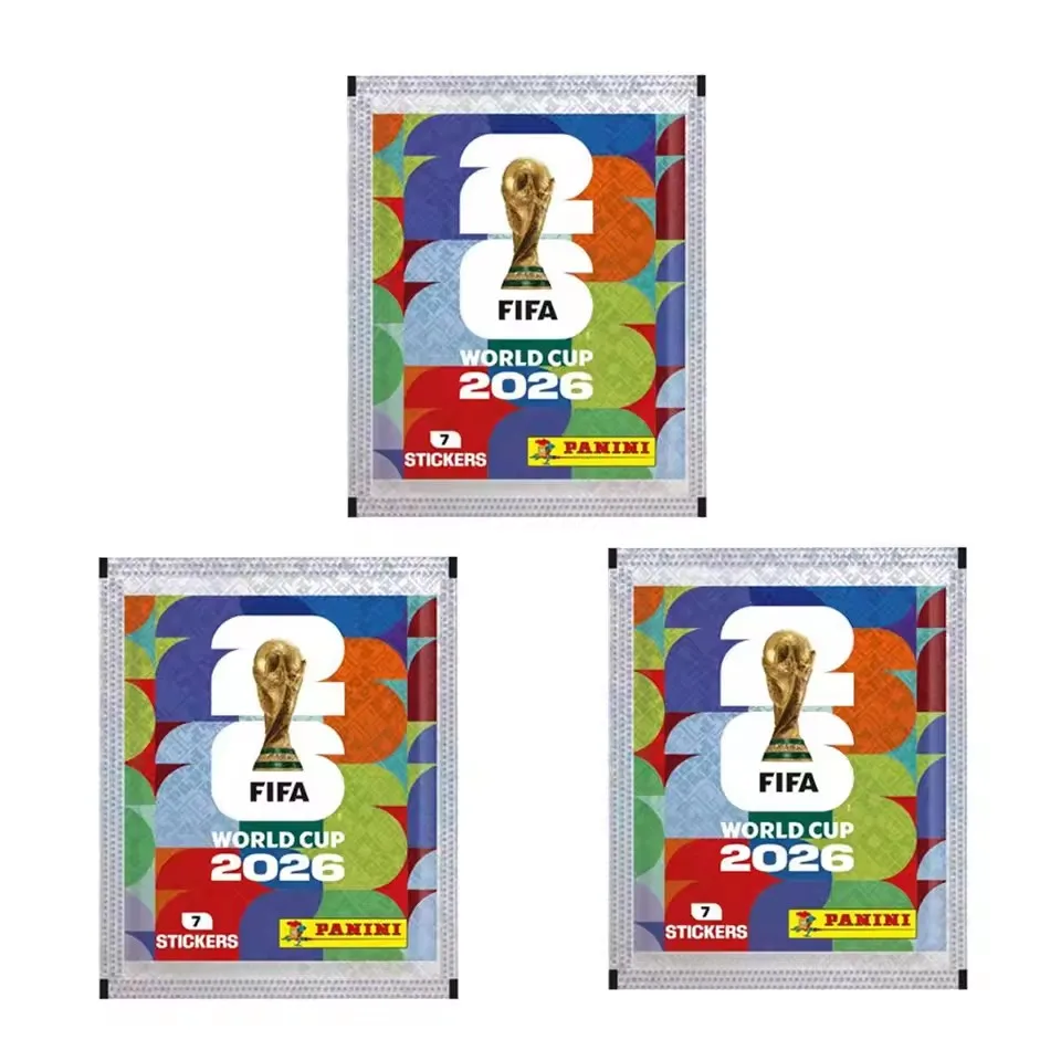 50 Packungen Panini Fußball Sport Sammelsticker Box 2026 Internationale Spiele Sammelsticker Fan-Kollektion Geschenk