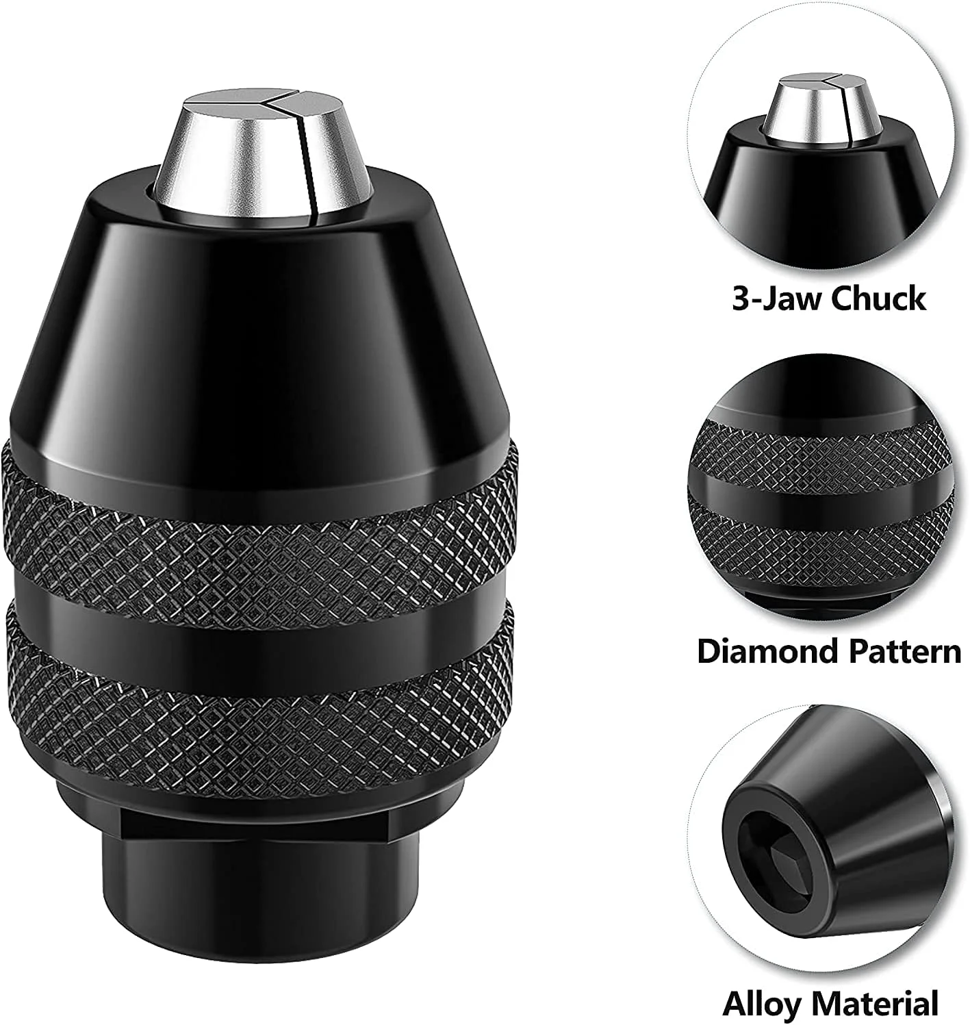 4486 Ketyless Chuck Universal Drill Chuck Keyless for Dremel Rotary Tools Mini Drill Bit Chucks Adapter Engraver Accessories