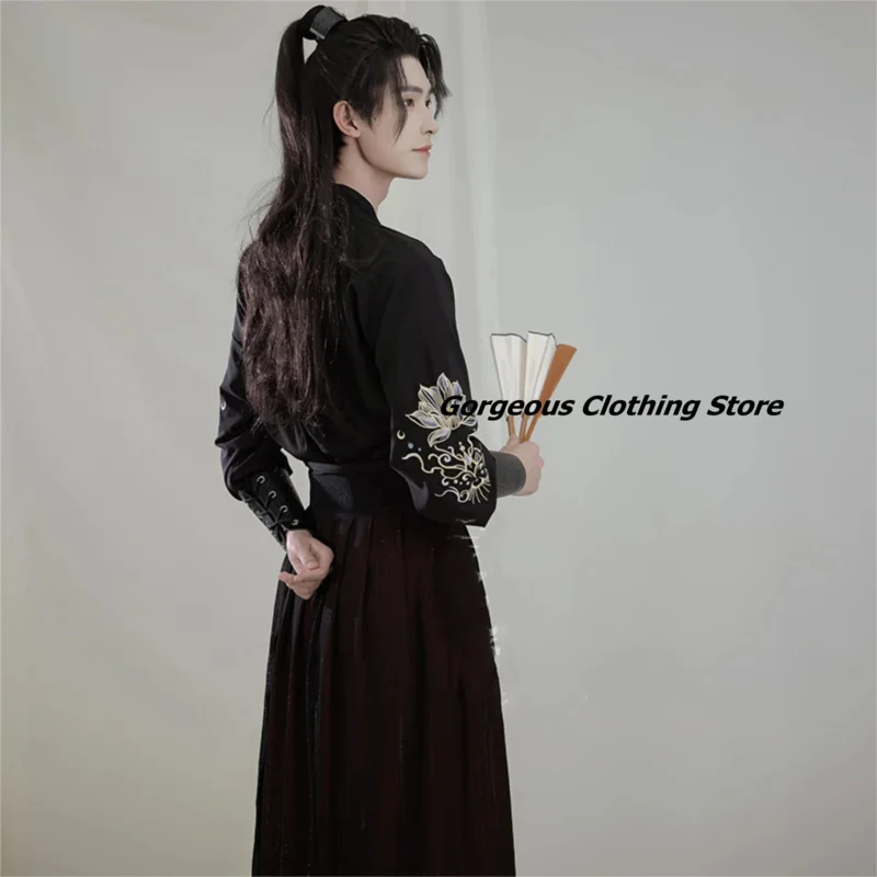 Japanese Embroidery Kimono Dress Men Samurai Costume Cosplay Cardigan Yukata Women Traditional Cosplay Party Halloween XC3650