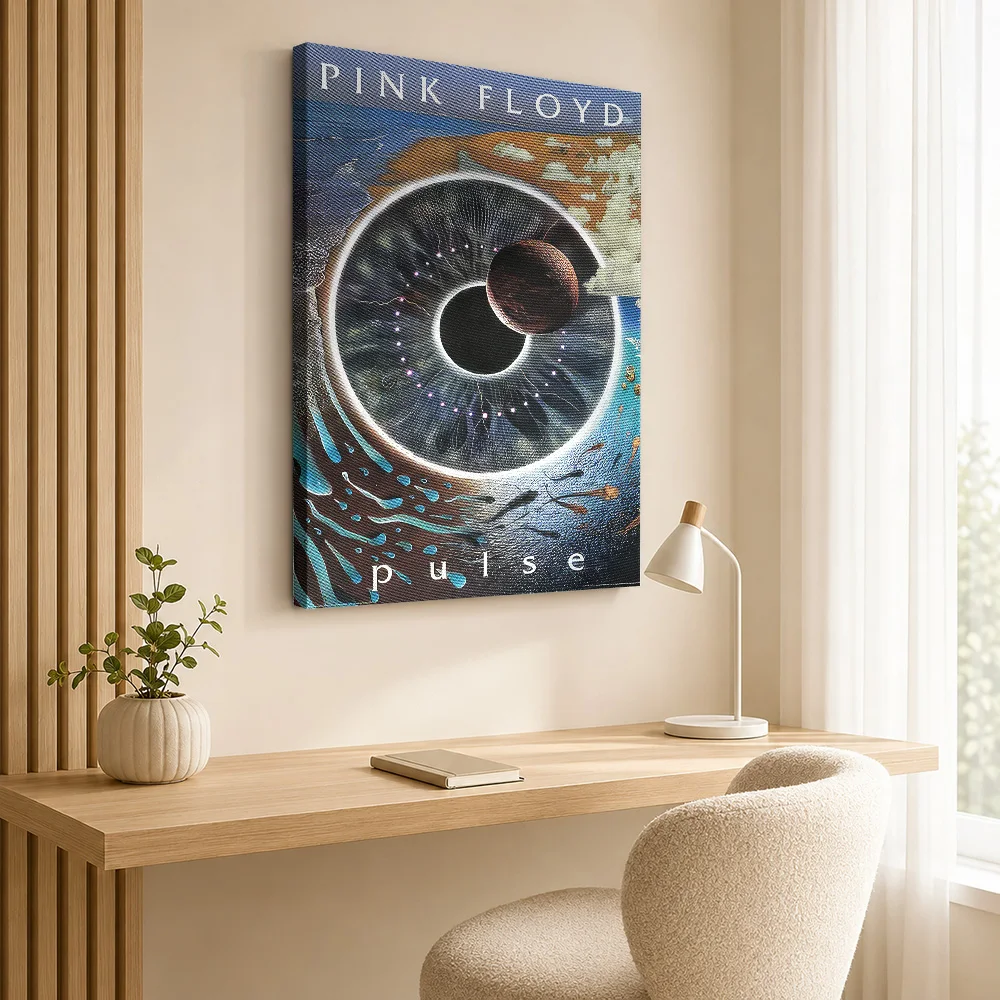 Pink Floyd Pulse Album Canvas Print Poster Retro Music Style Wall Decor With Customized Photo For Bedroom Ideal Birthday Gift