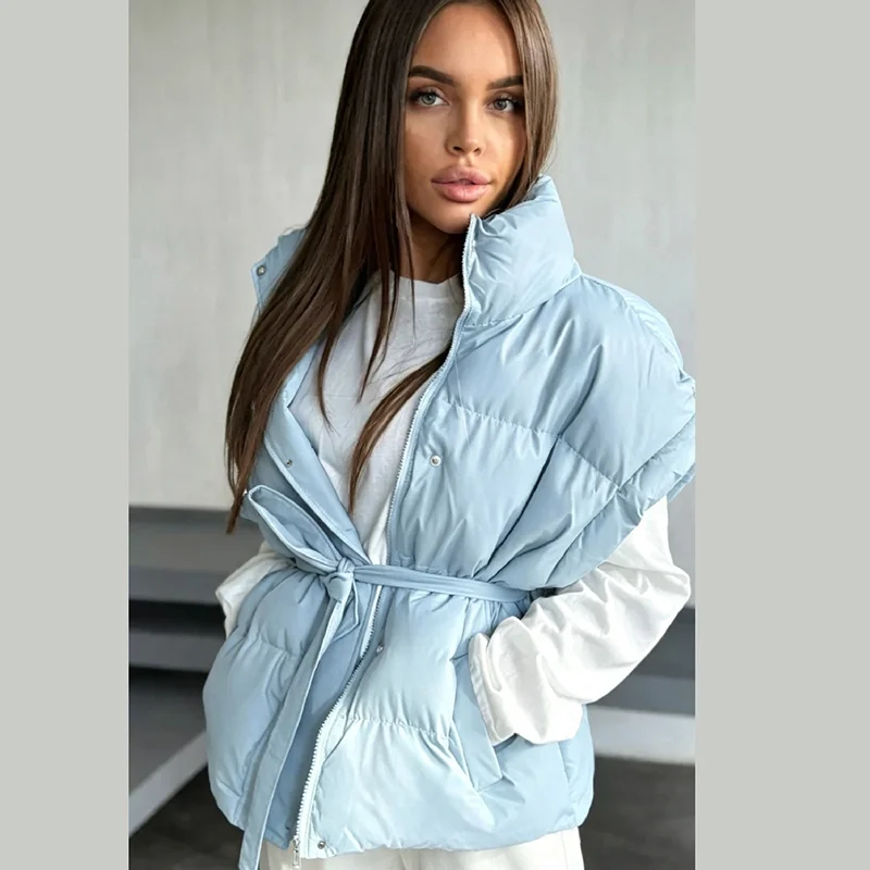 Puffer Vest Fashion Women - Chaleco de Algodón Elegante para Mujer,
