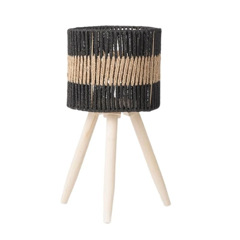 

Decorative Pot Artistic Basket Paper Rope Woven Flower Vase Holder for Balcony and Living Room Decoration