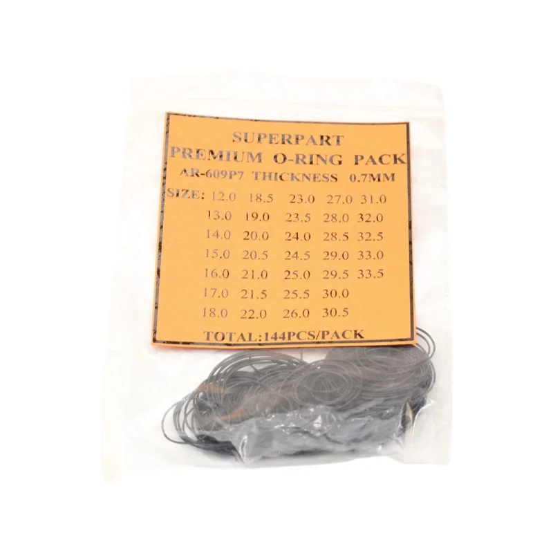 Watch Black Waterproof Gasket Set Special Sealing Rubber Rings for Case Backs and Crowns