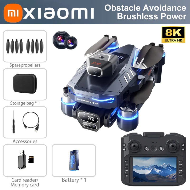 Xiaomi GT8 Drone 8K Aerial HD Dual Camera GPS Brushless Optical Flow Hovering Obstacle Avoidance Screen Remote Control Drone image 3
