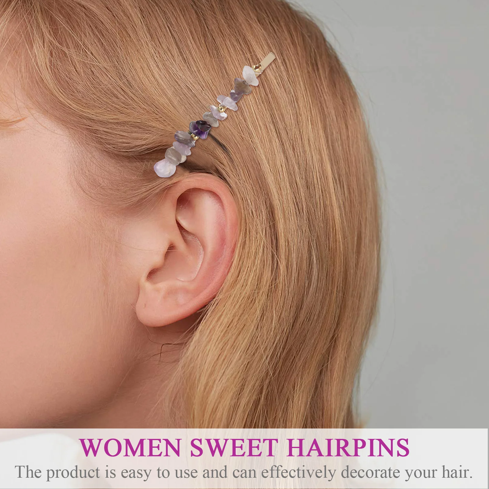

4 Pcs Vintage Hairpin Pins for Women Barrettes Clips Accessories Snap Fancy Decorations Personality Decorative