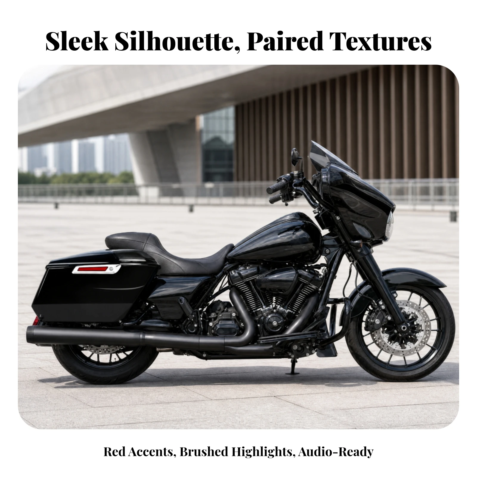 Hard Saddlebags Speaker-Ready Harleymotorcycle Touring Saddlebags Saddlebag Set with Integrated Reflector Anti-Theft