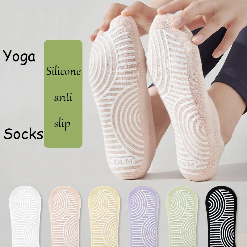 3 pares de calcetines profesionales de Yoga para mujer, calcetines antideslizantes de algodón para Ballet y Pilates, calcetines transpirables suaves para baile, deportes de interior, calcetín de barco
