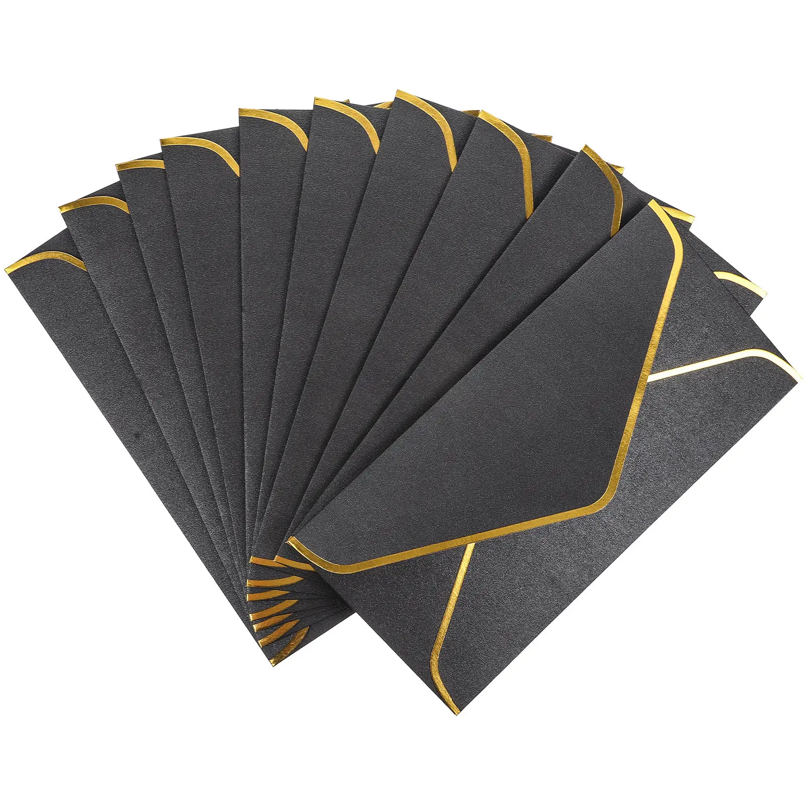 

10Pcs Luxury Foil Envelopes Multi-Function for Cards Checks Invitations Party Favors Business Events Decorative Card