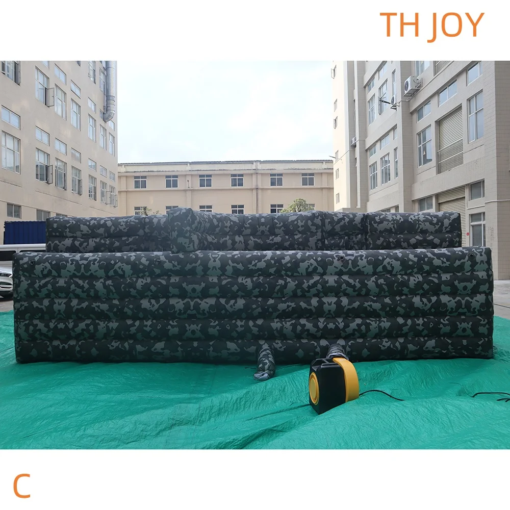 Outdoor Opblaasbare laser tag games arena 8x6m gigantische opblaasbare Spookhuis doolhof Halloween Labyrint puzzel spel