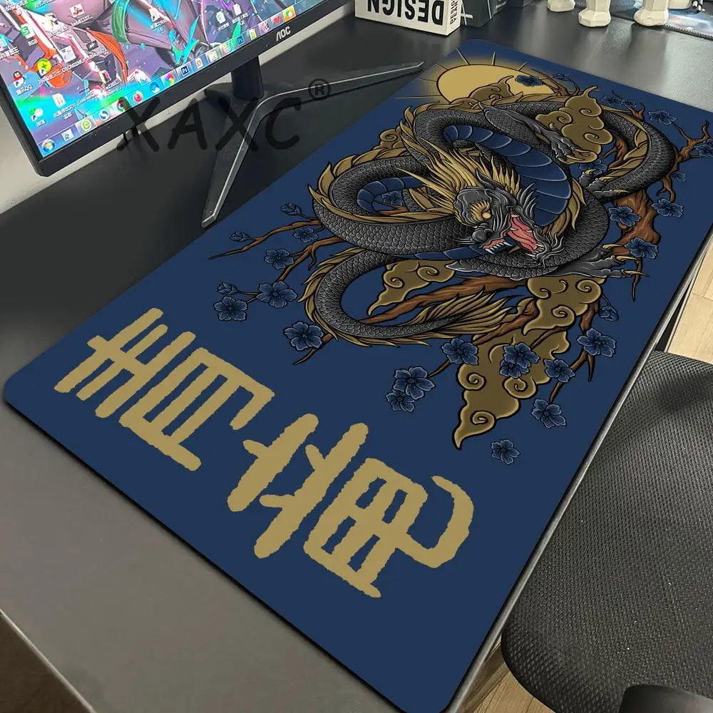 

Japanese Dragon Large Gaming Mousepad XXL Keyboard Gamer Mouse Pad on The Table Speed Desk Mat Anime 900x400 1000x500 Mouse Mat