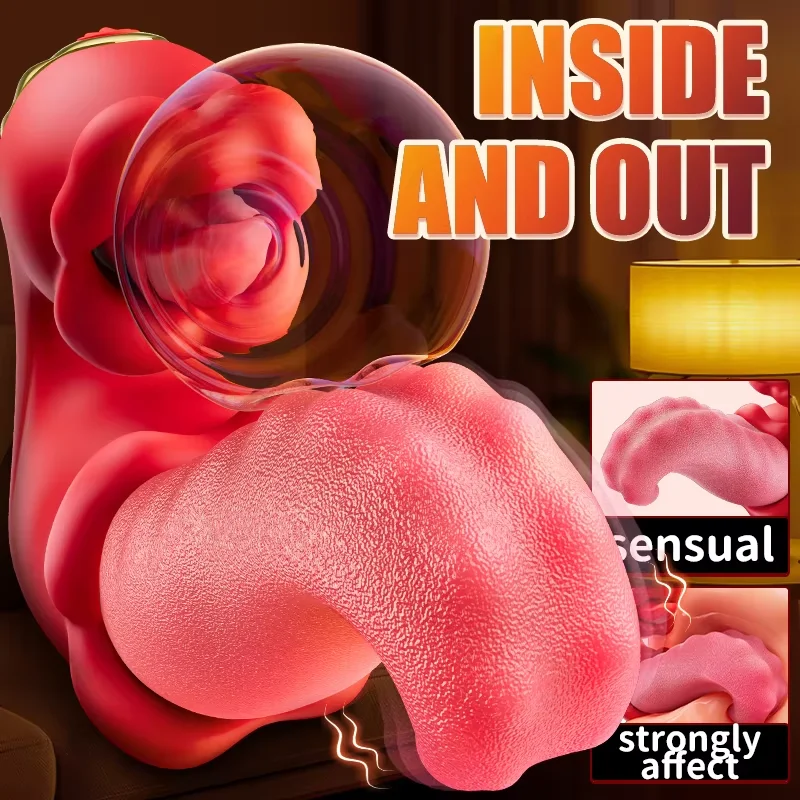 3 في 1 اللسان التوجه هزاز لعبة الجنس الوردي 10 اللحس الاهتزاز طرق هزاز مص البظر محفز للنساء الإناث