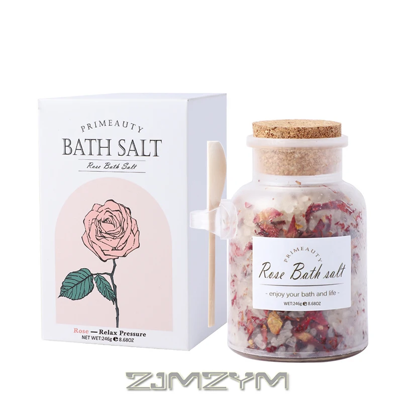 Lavender Dried Flower Bath Salts Natural Mineral Salt Foot Bath Salt for Whitening Exfoliating Cleaning