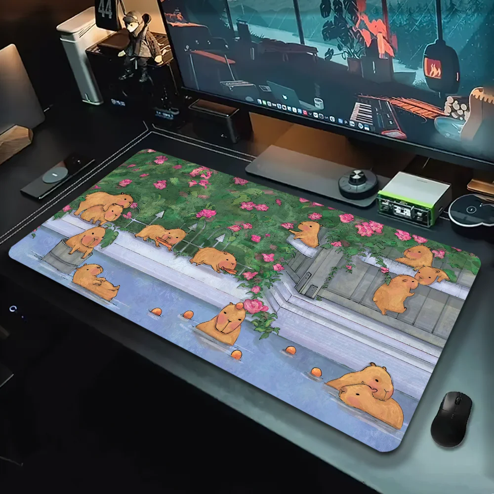 

Cartoon Capybara Mousepad Keyboard Mat Pads Gaming Desk Protector Laptops Large Cartoon Deskmat Mats Cute