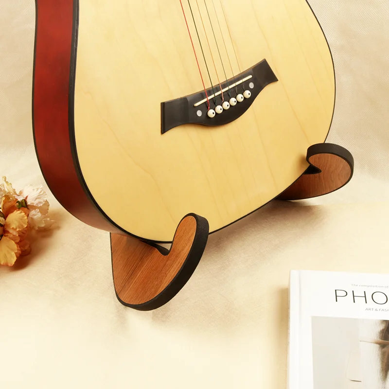 Wooden Guitar Stand X-shaped FrameDetachable Non-Slip Guitar Stand Holder Floor for Acoustic Electric Classical Bass Guitars