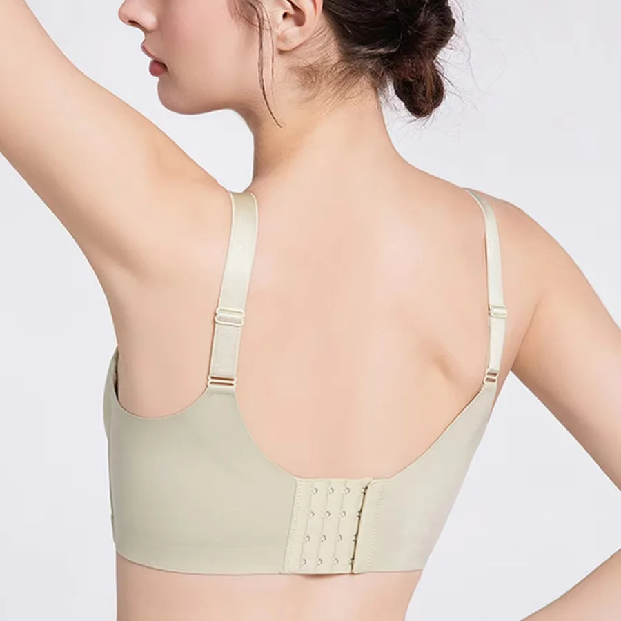 Women's Smooth Seamless T-shirt Bra Lightly Padded Contour 3D Cup Underwire Female Plus Size Adjustable Lingerie 36 38 40 B C D