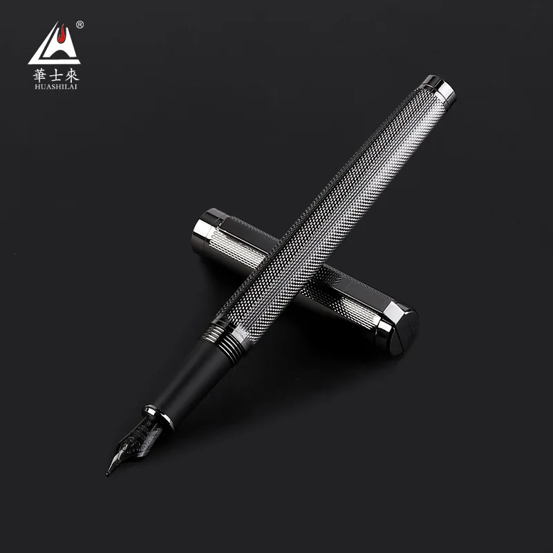 

High-quality Metal Brushed Pen Business Gift Calligraphy Practice Pen Fountain Pens School Supplies Office Supplies