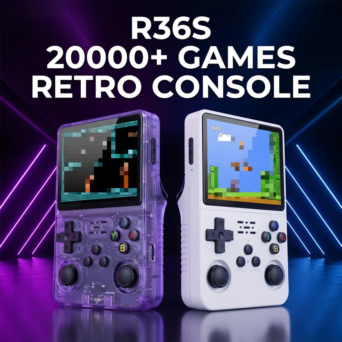 

Игровая консоль R36S Retro, 64 ГБ, портативная, с 3,5-дюймовым IPS-экраном, видеоплеер, 20000+ игр, подарок для детей